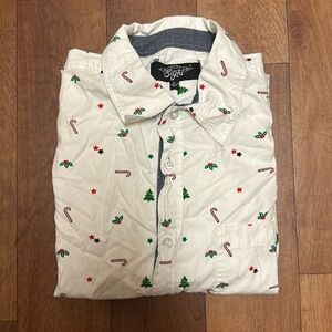 Eighty Eight Holiday Print Button Down Shirt